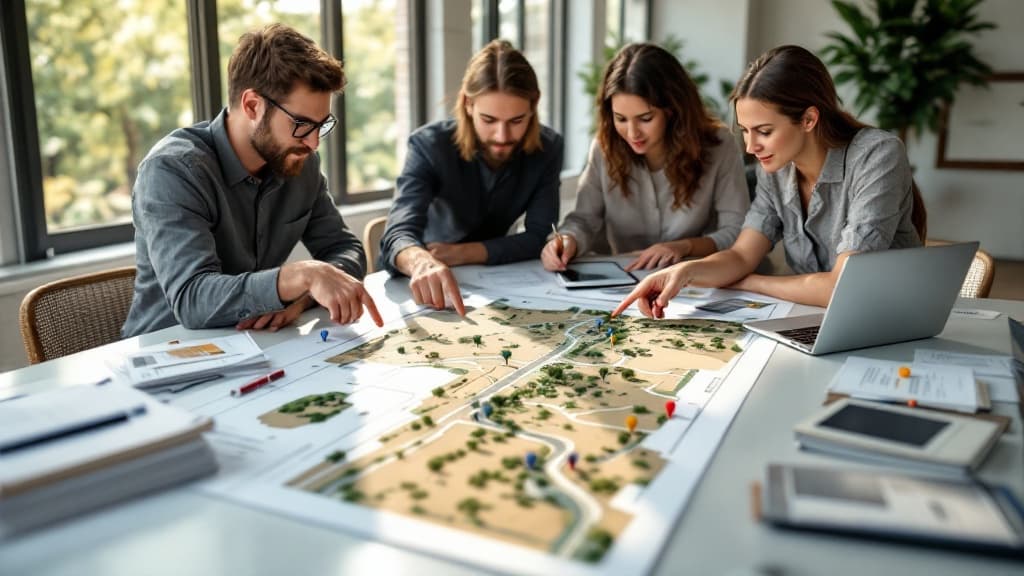 Greenfield site development team planning session